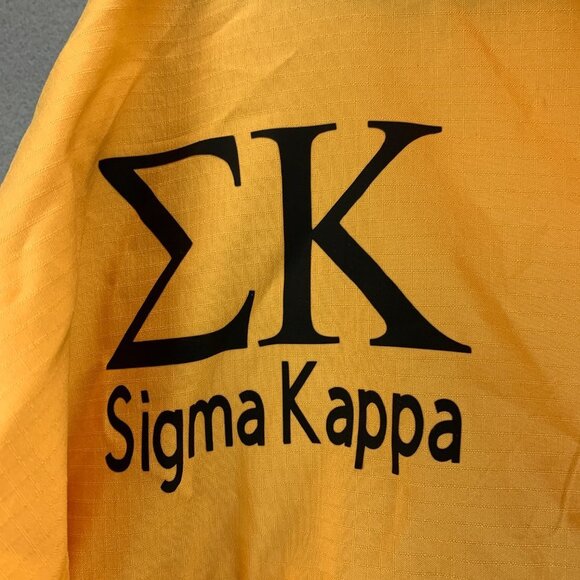 VTG Patagonia Jacket Womens Large Yellow Pneumatic Pullover Sigma Kappa Sorority - Picture 3 of 16